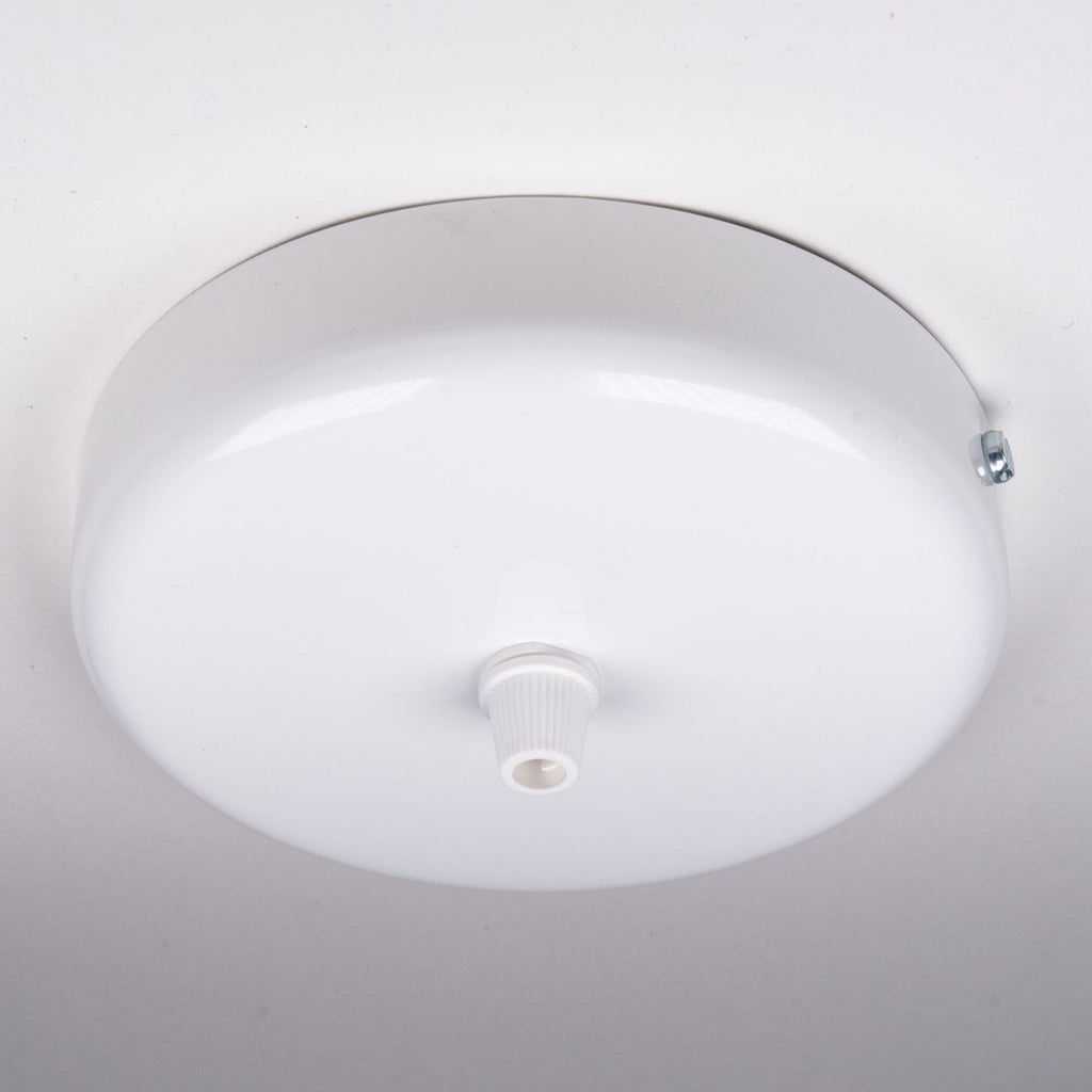 Ceiling Rose Large 125mm Single Outlet - White